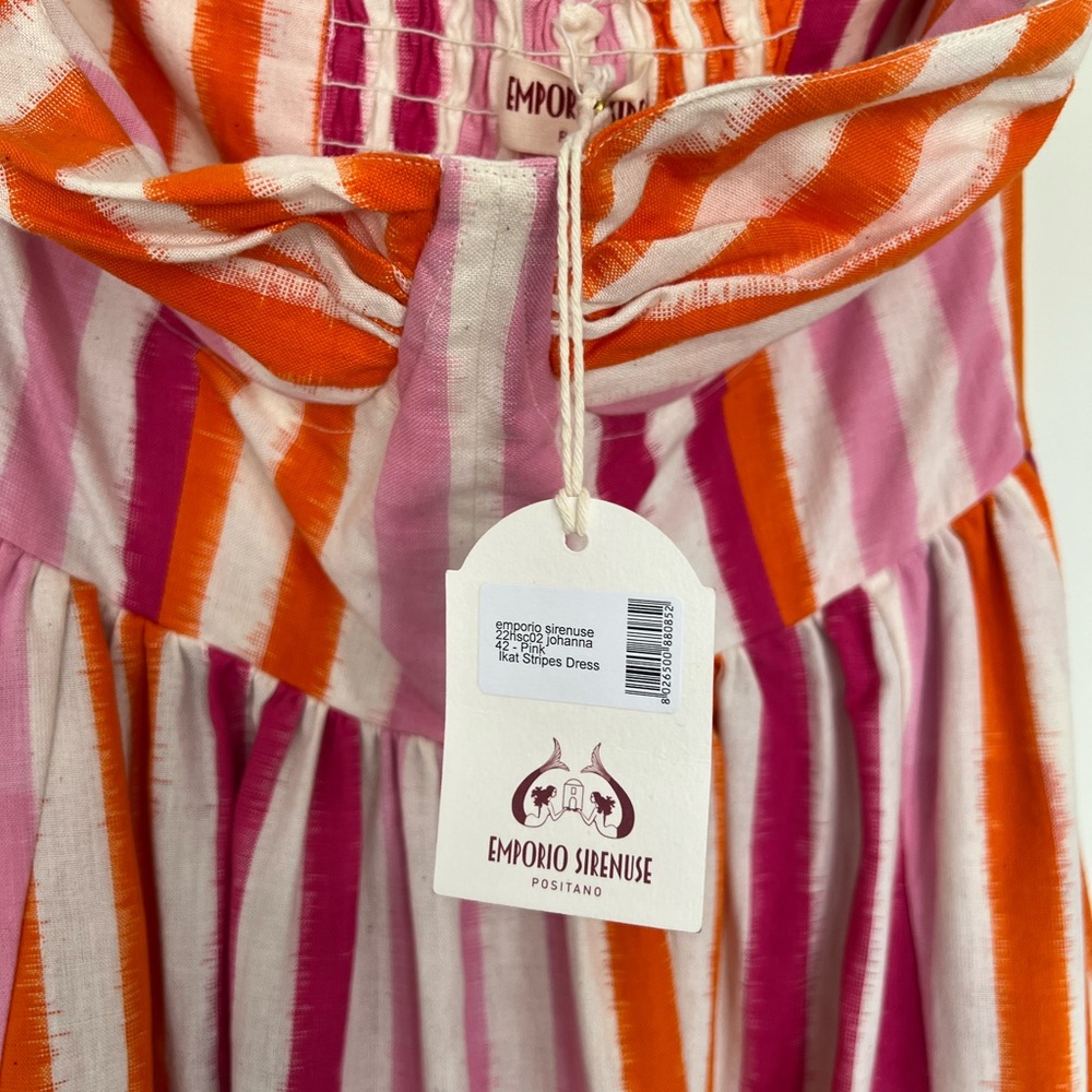 Emporio Sirenuse
Ikat stripes Johanna strapless lace-up midi dress - Picture 5 of 7
